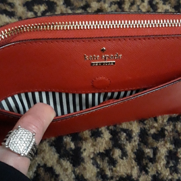 Kate Spade Red Hot Clutch Crossbody Cameron Clarise Purse Handbag NEW Versatile - Picture 10 of 13